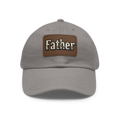Father Leather Patch Dad Hat - Casual Cap for Dads