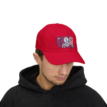 Embroidery Hat 4th of July Patriotic Dad Cap | USA Cap, Summer Hat, Casual Headwear, Father's Day Gift, Independence Day Accessory, Outdoor Cap