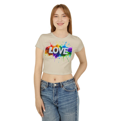Pride baby tee  Colorful Love Women's Baby Tee - Pride and Positivity