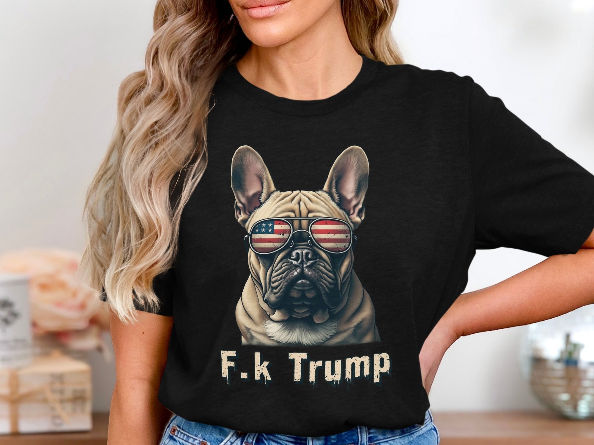 Funny French Bulldog with Sunglasses T-Shirt product