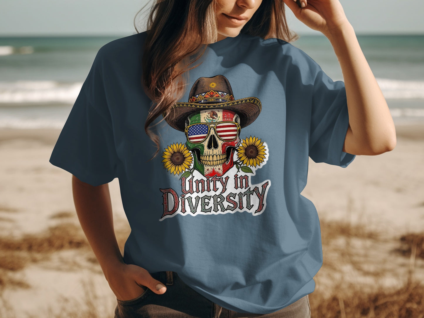Unity in Diversity Skull Graphic T-Shirt product type