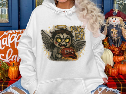 Angel Monster Graphic Hoodie Halloween Product