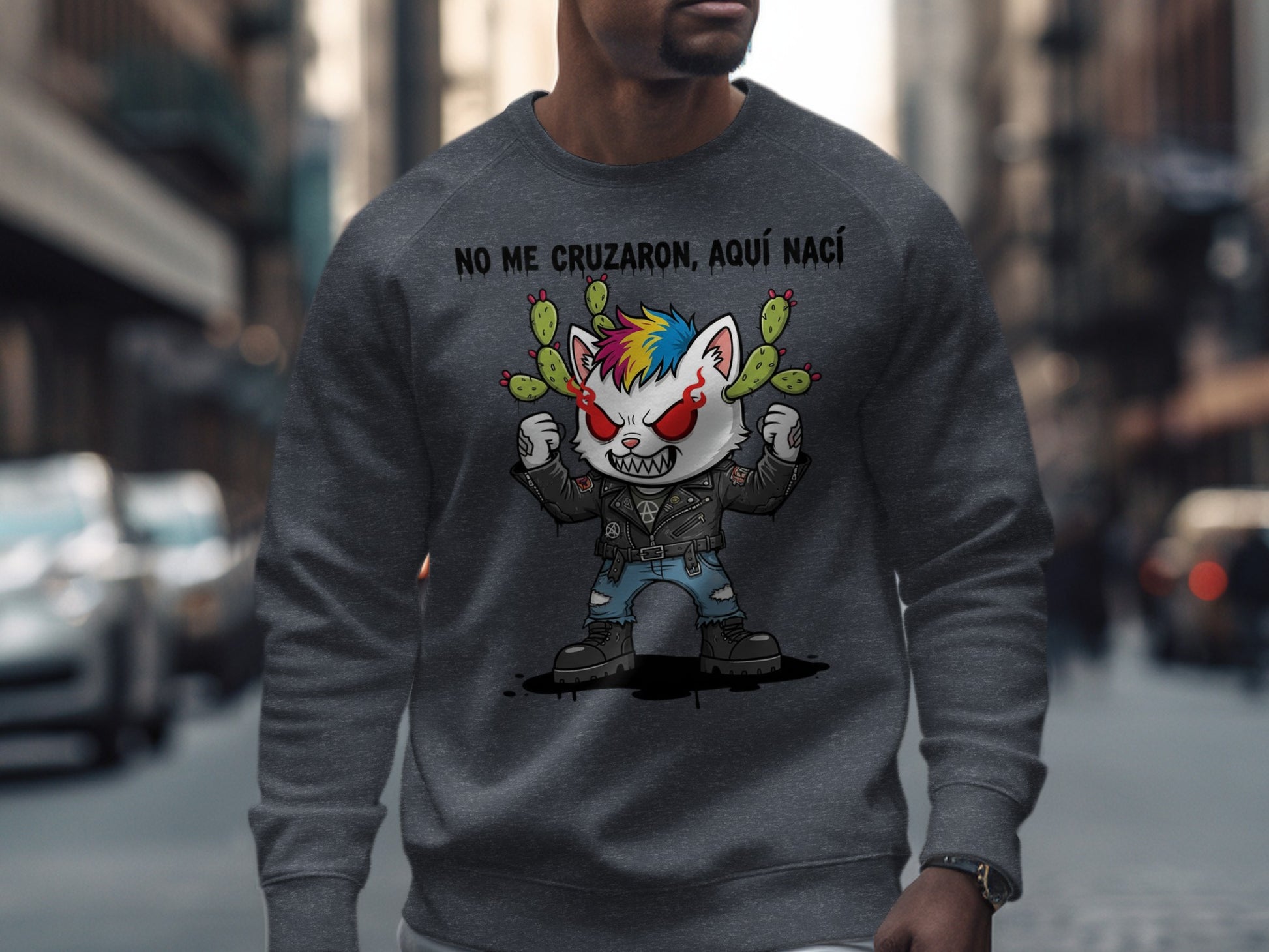 No Me Cruzaron Aquí Nací Graphic Sweatshirt product type