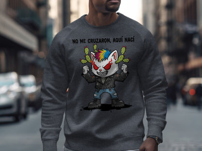 No Me Cruzaron Aquí Nací Graphic Sweatshirt product type