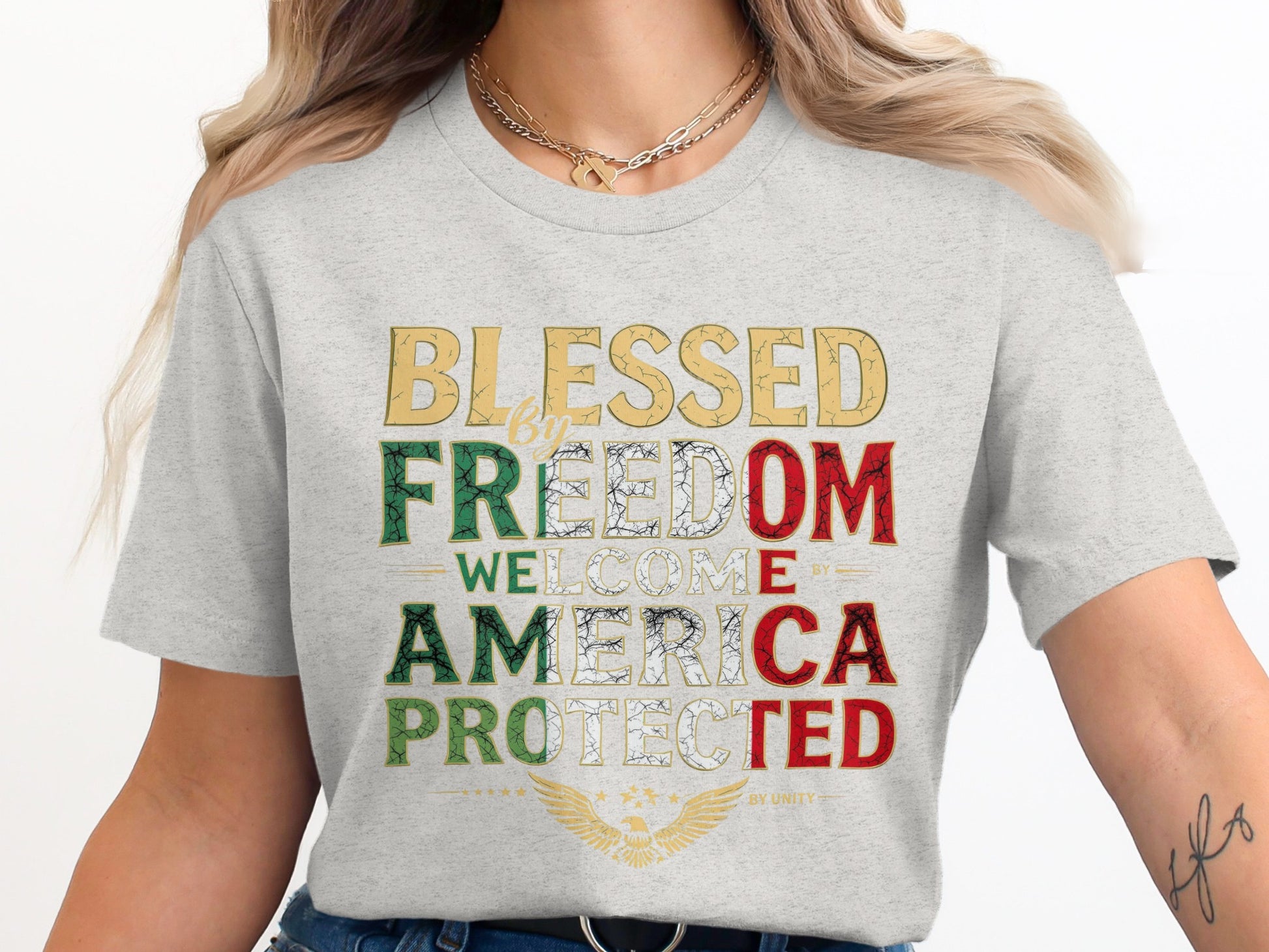 Blessed Freedom Welcome America Protected product type