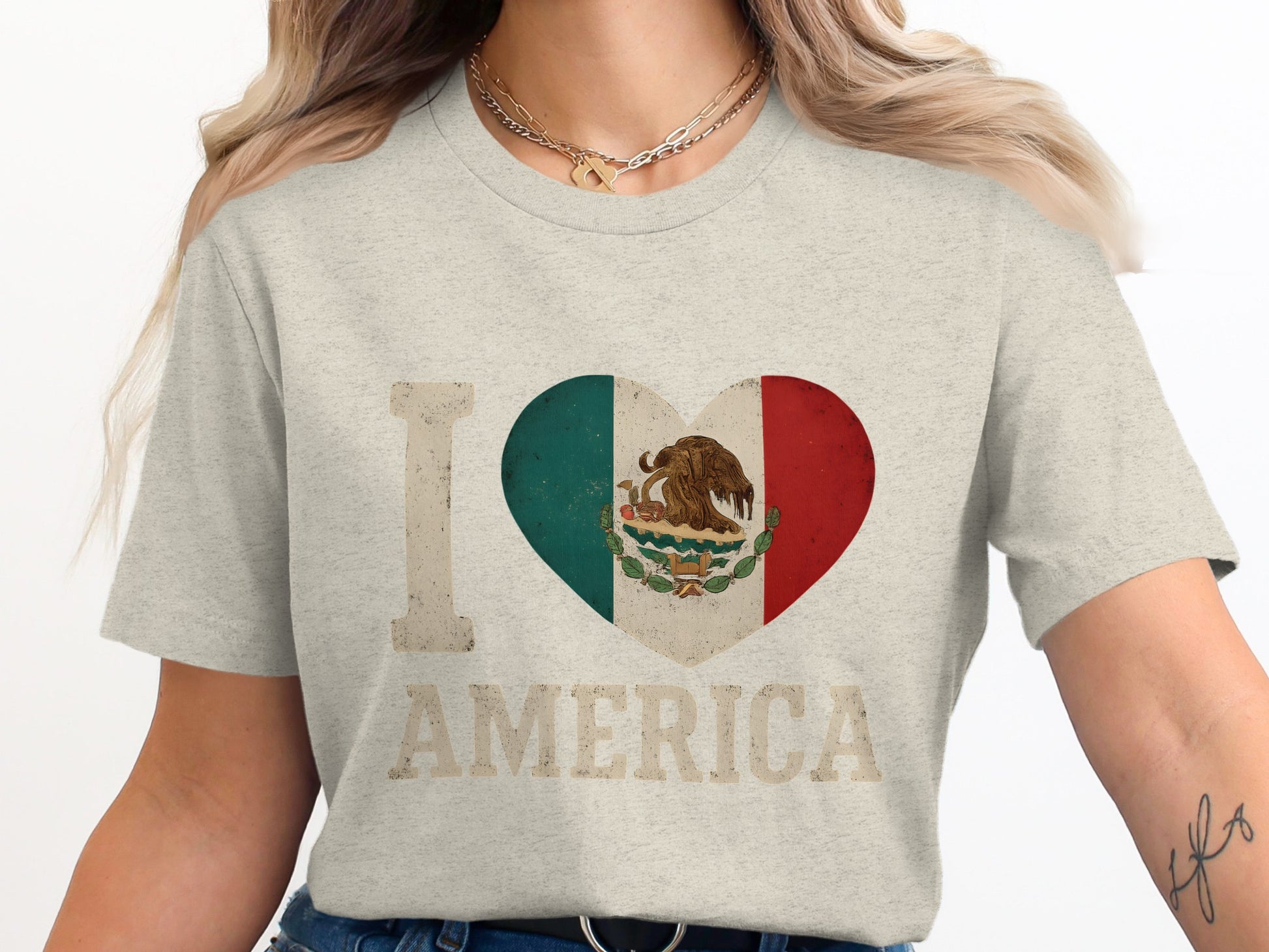 I Heart America Mexican Flag Graphic T-Shirt product