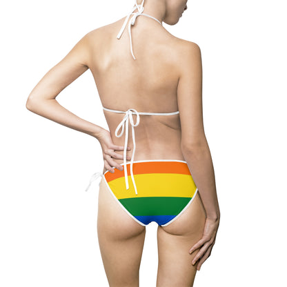 Rainbow Pride Bikini, LGBTQ+ Swimwear, Beachwear, Summer Swim Set, Gay Pride Swim, Colorful Swimsuit