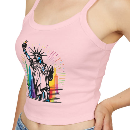 pride tank top Statue of Liberty Women's Spaghetti Strap Tank Top