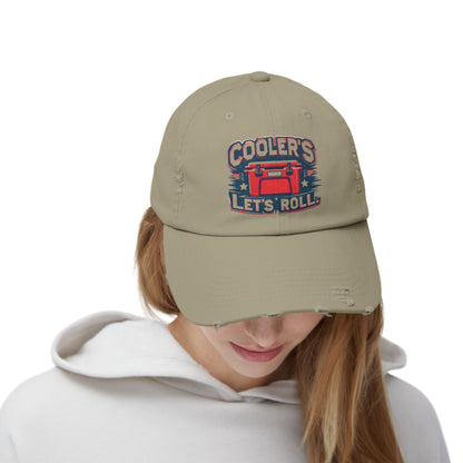 Cooler’s Let’s Roll Distressed Cap - Unisex Casual Headwear for Outdoor Adventures