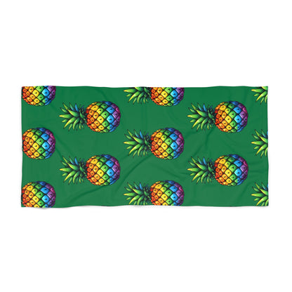 pride towell Vibrant Pineapple Beach Towel, Summer Beach Gear, Tropical Pool Accessories, Perfect for Vacations, Gift for Beach Lovers