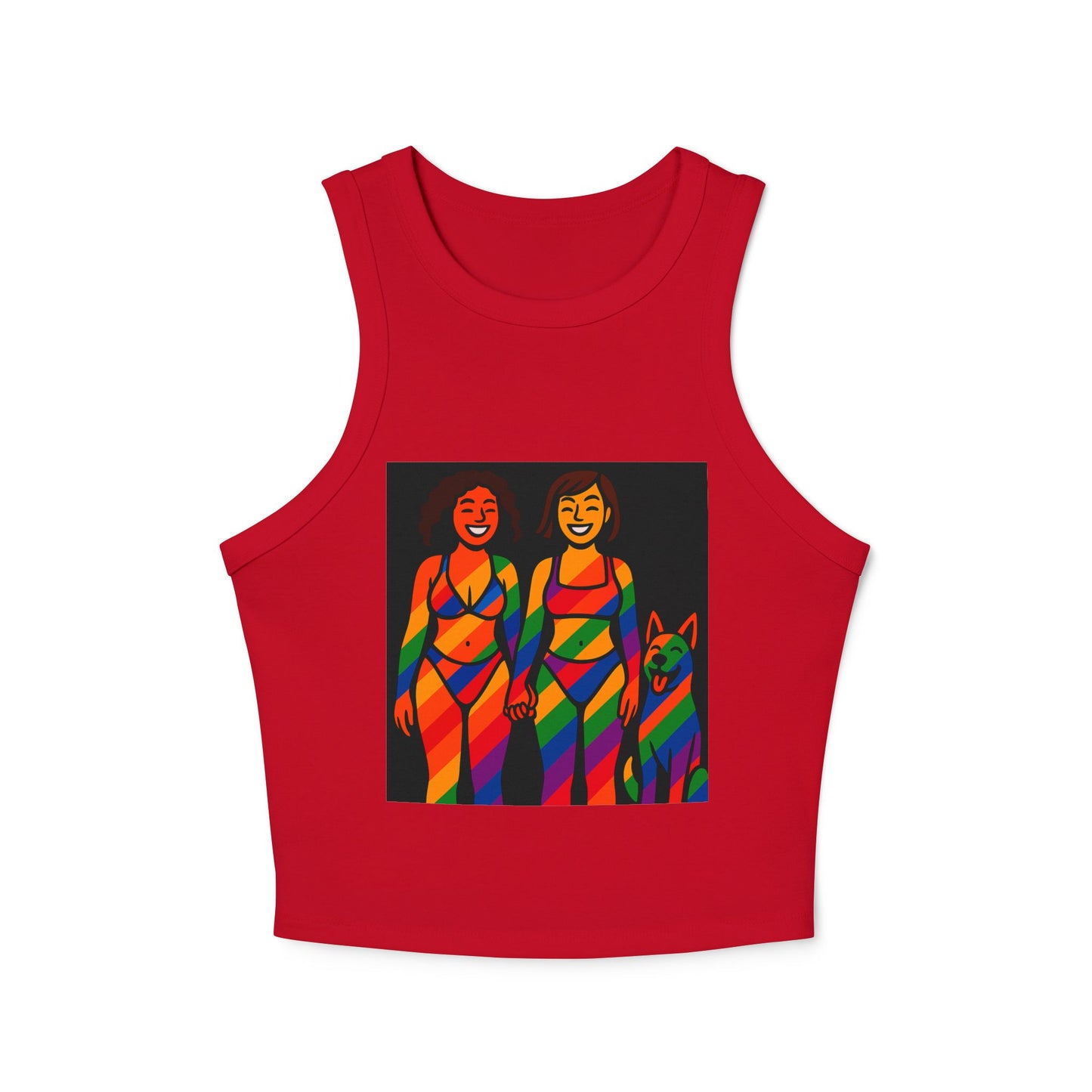 Pride tank top Vibes Women's Racer Tank Top, LGBTQ+ Apparel, Summer Stylish Top, Confidence Boost, Pride Month Fashion, Casual Wear