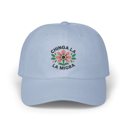 Chinga La Migra Embroidered Flower Baseball Cap product