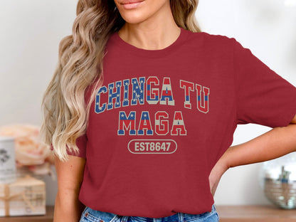 CHINGA TU MAGA EST8647 Graphic Tee for Casual Wear