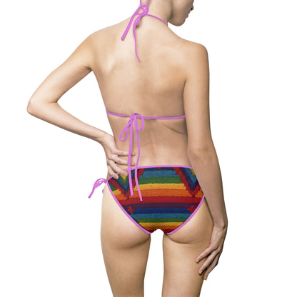 Pride Vibrant Women's Bikini Swimsuit, Summer Swimwear, Pool Party Attire, Beach Vacation Outfit, Festival Swim Set