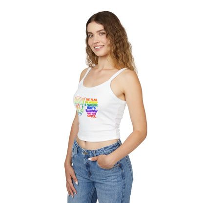 high quality Pride Rainbow Graphic Women's Spaghetti Strap Tank Top