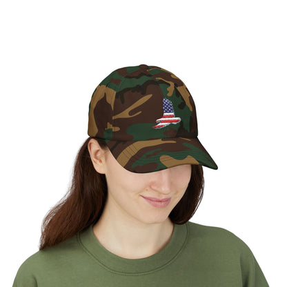 4th of July Classic Cap with American Flag Design, Patriotic Cap, Adjustable Hat, Gift for Dad, Summer Accessory, Independence Day