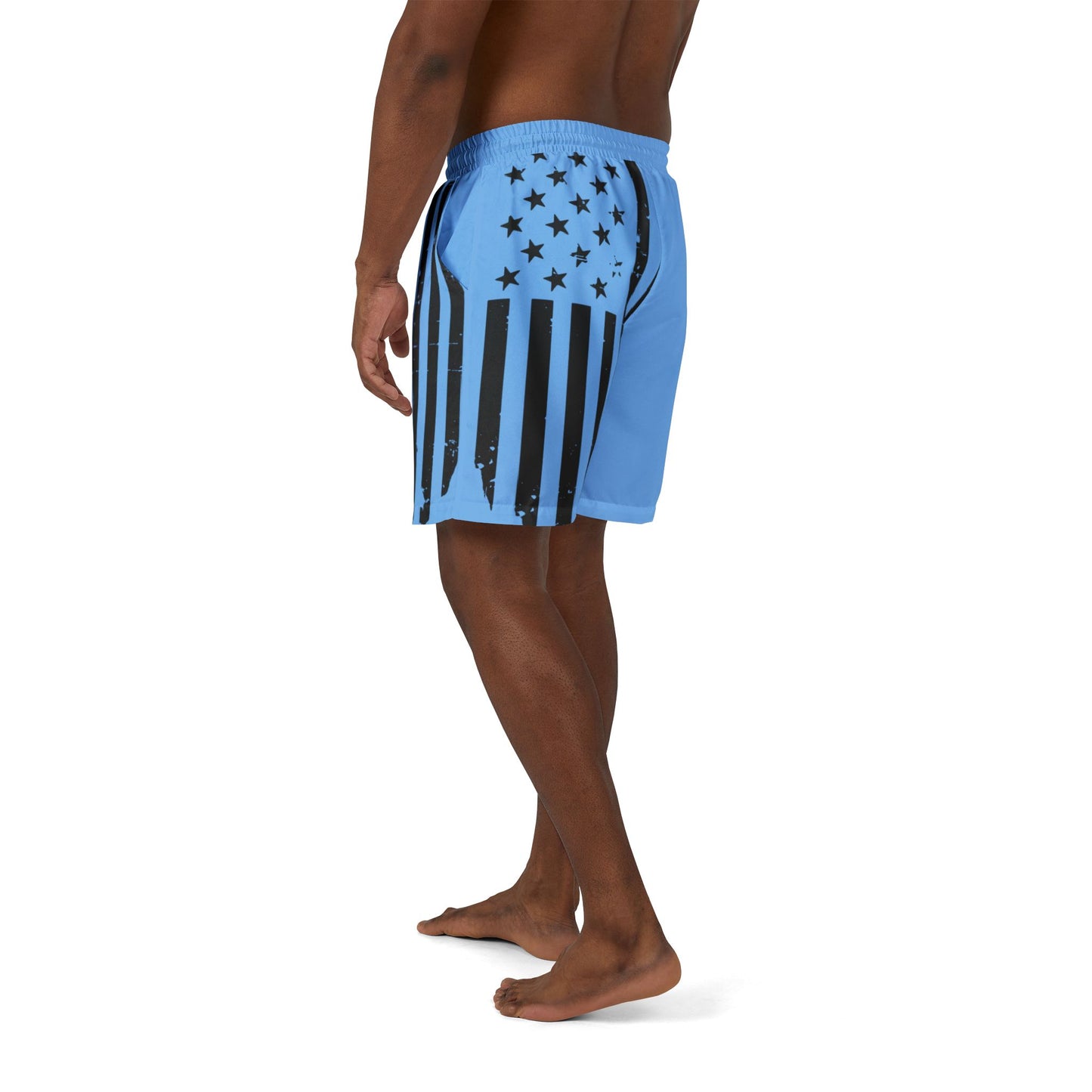 Patriotic Swim Shorts, 4th of July Swimwear, Unisex Beach Shorts, Fireworks Swim Trunks, Summer Pool Wear, Holiday Swim Attire