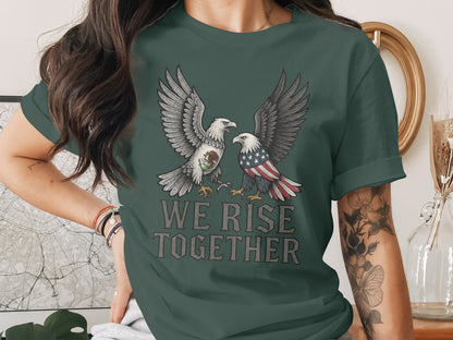 We Rise Together with Eagles Graphic Shirt