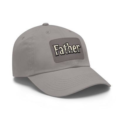 Father Leather Patch Dad Hat - Casual Cap for Dads
