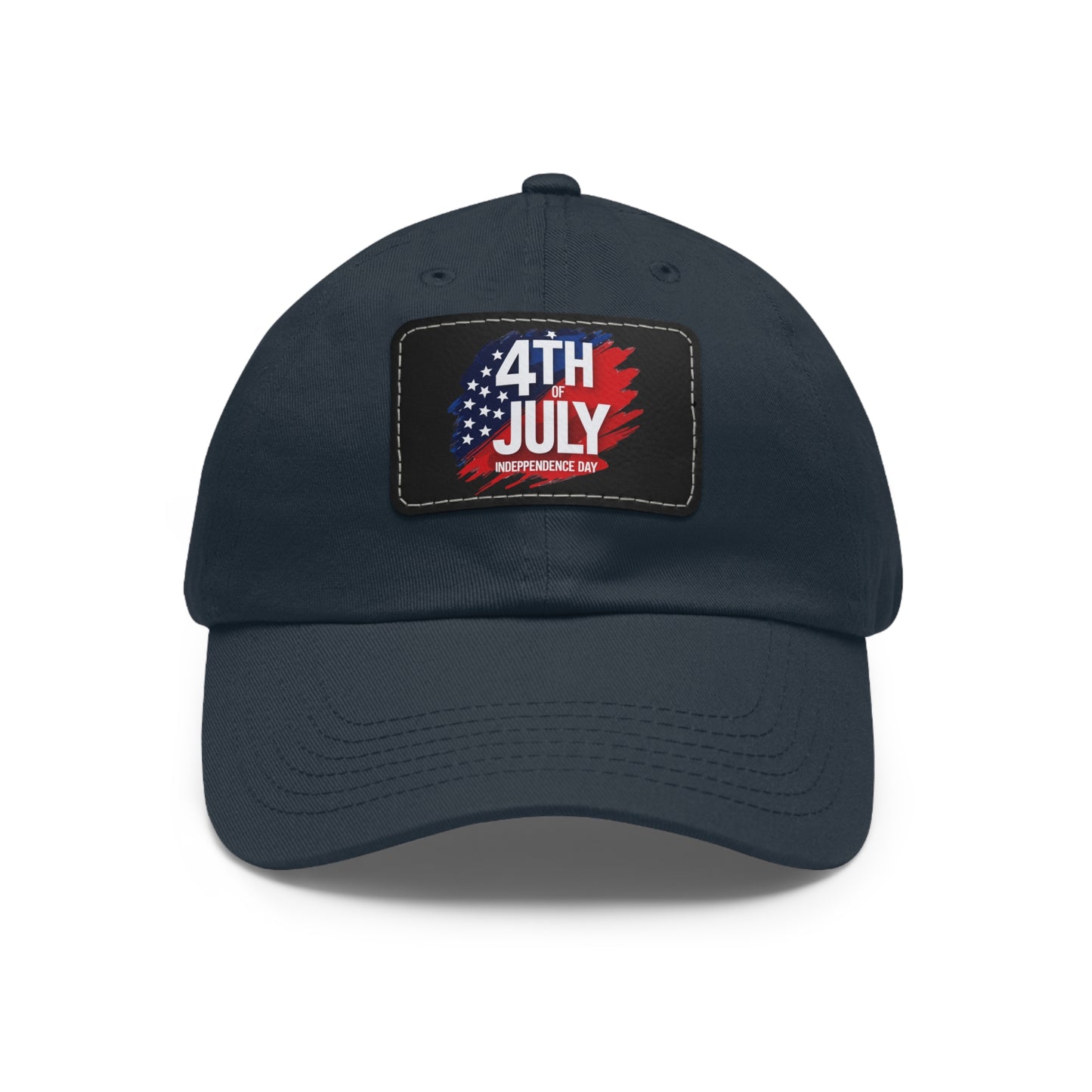 Patriotic Dad Hat with Leather Patch | 4th of July