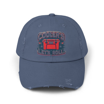 Cooler’s Let’s Roll Distressed Cap - Unisex Casual Headwear for Outdoor Adventures