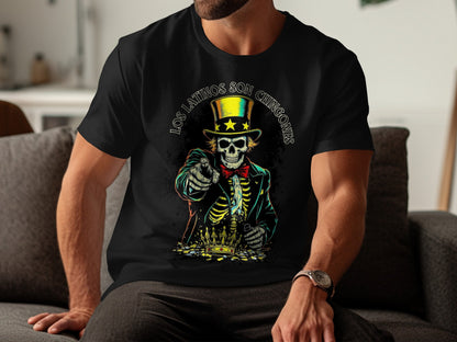 Los Latinos Son Chingones Skeleton Graphic T-shirt product