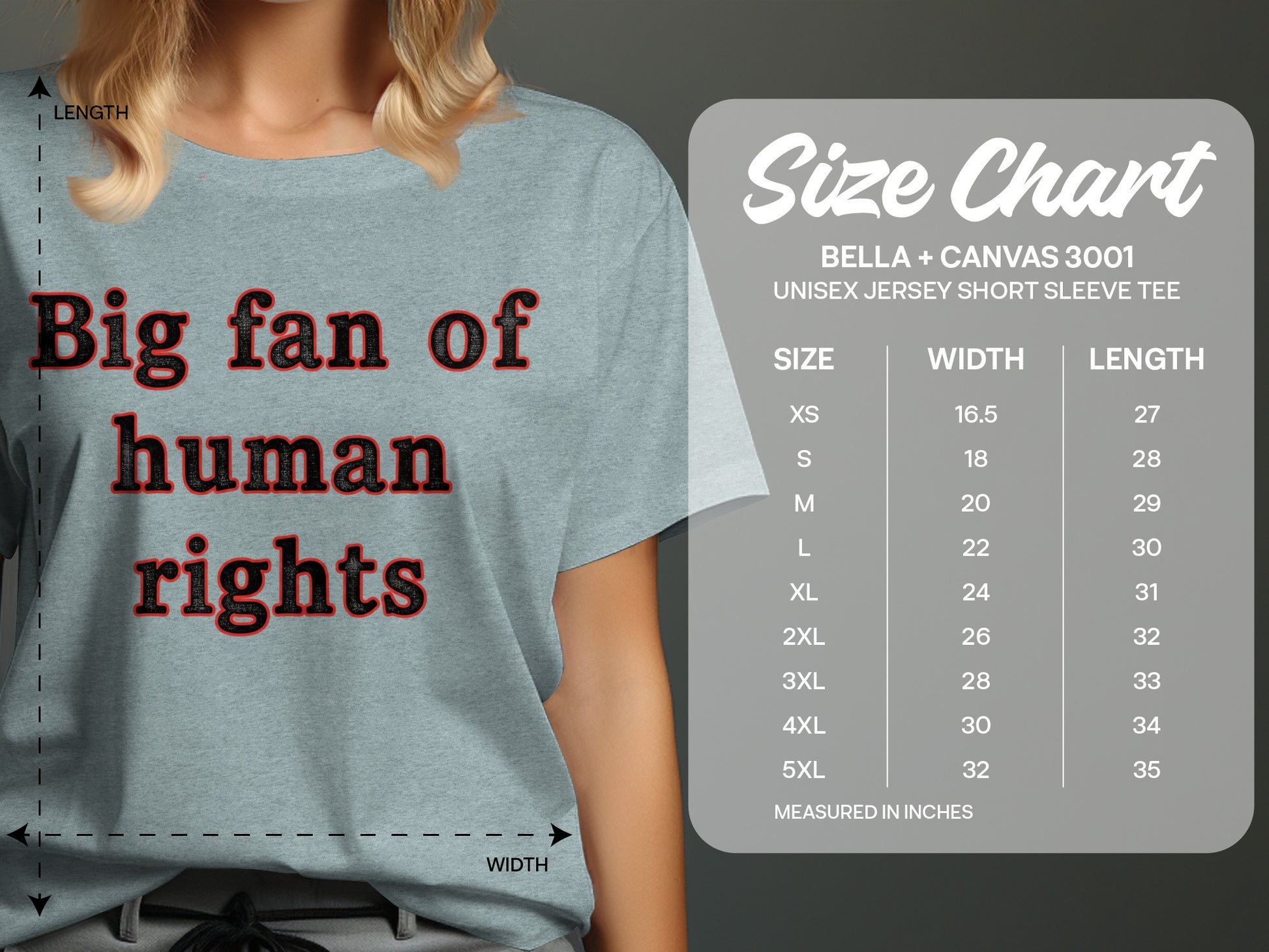 Big fan of human rights unisex jersey short sleeve tee