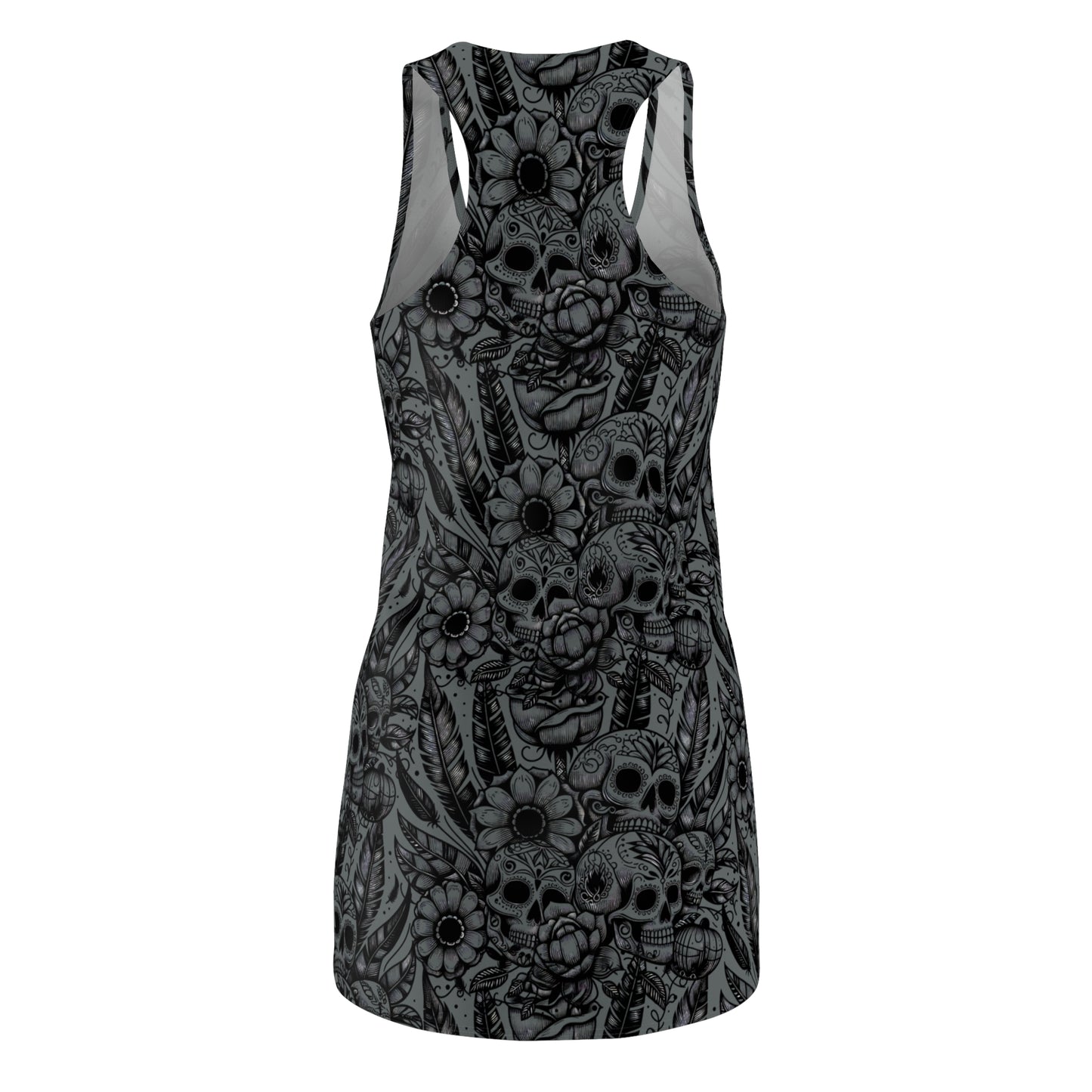 CHINGA Tu maga dress Edgy Women's Racerback Dress with Skull Design, Alternative Fashion, Casual Summer Dress, Festival Outfit, Unique Gift Idea