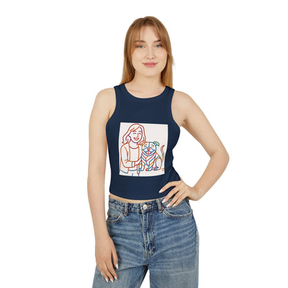 pride tank top Cute Dog Lover Racer Tank Top - Women's Micro Ribbed Crop Tee