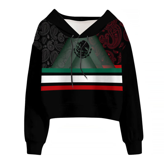 Chic & Cozy AOP Women's Cropped Hoodie for Effortless Style