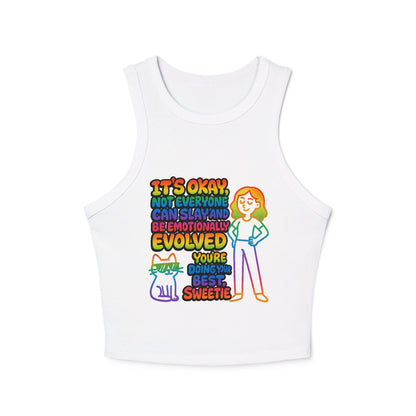 Pride Tank Top Motivational Women's Racer Tank Top - "You're Doing Your Best, Sweetie"