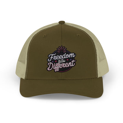 Freedom Hits Different Snapback Trucker Cap - Stylish Sportswear for Summer Activities
