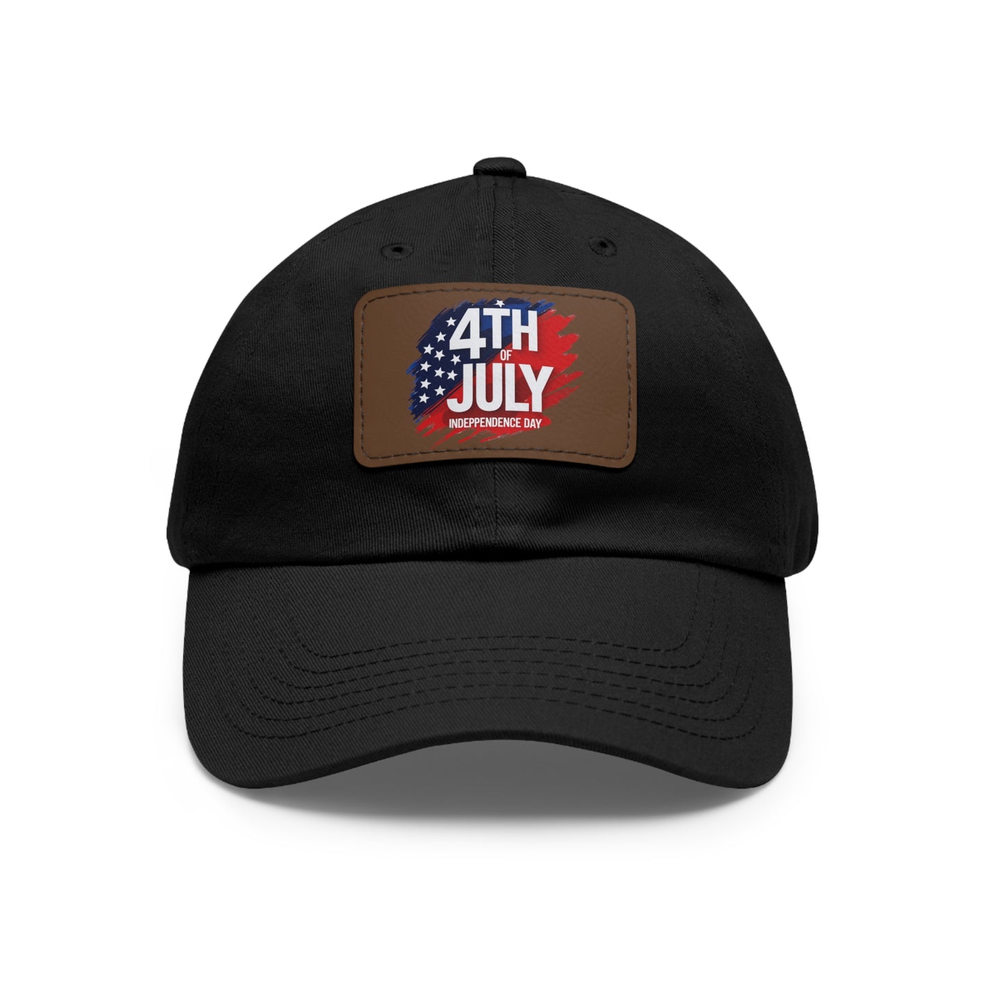 Patriotic Dad Hat with Leather Patch | 4th of July