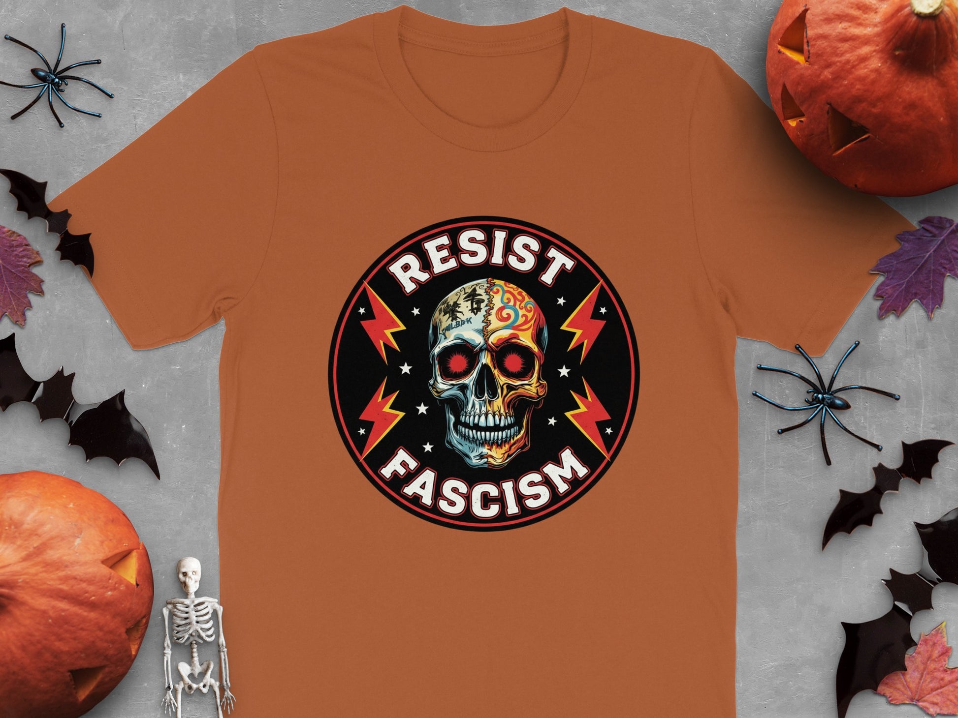 Resist Fascism Graphic Halloween Unisex T-shirt product