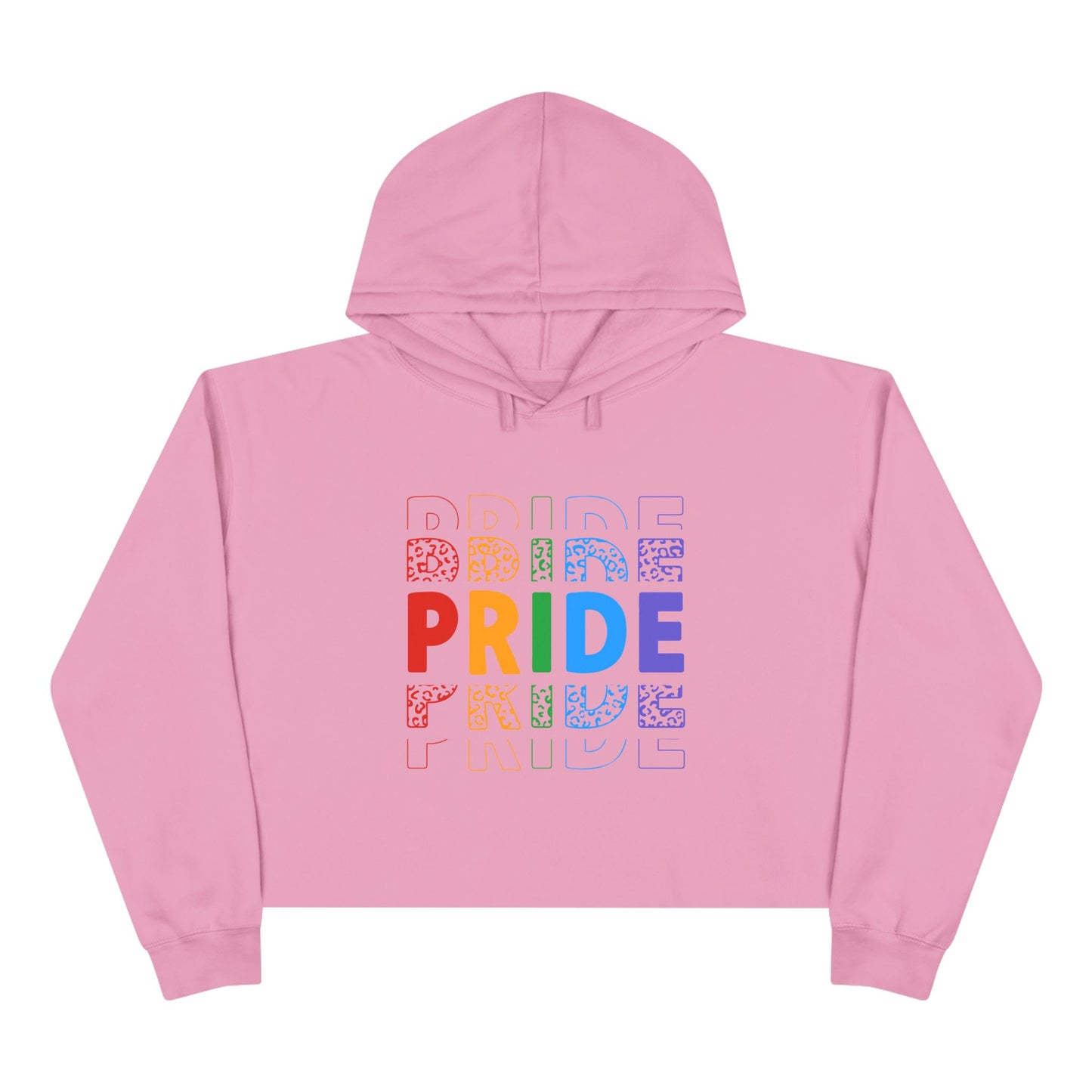 Pride Rainbow Crop Hoodie | LGBTQ+ Fashion, Cute Streetwear, Summer Style, Gift for Pride Month, Casual Outfit