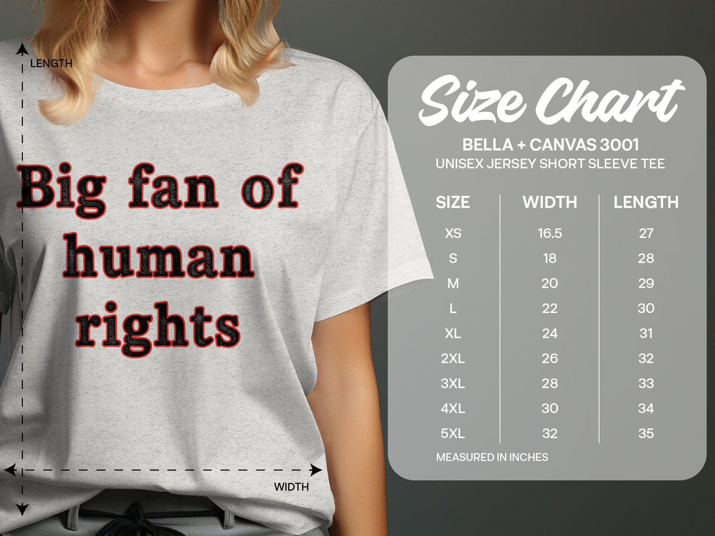 Big fan of human rights Unisex Jersey Short Sleeve Tee