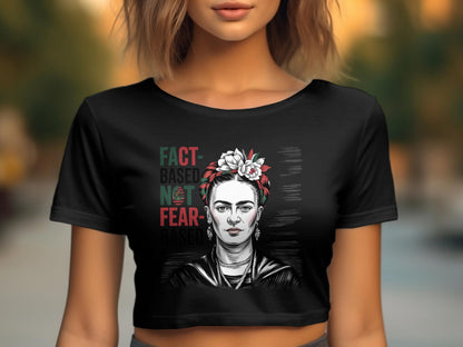 Fact Based Not Fear Based Graphic Crop Top product