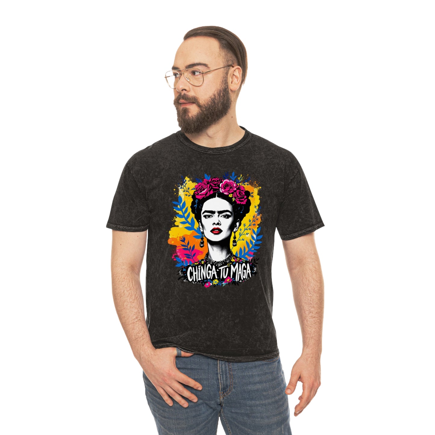 Frida Kahlo Against vintage Tee — USA Made Mineral Wash Graphic T-Shirt