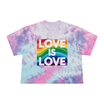 Pride corp tee Rainbow Love Tie-Dye Crop Tee for Women
