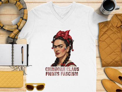 Chingona Claus Fights Fascism T-shirt product