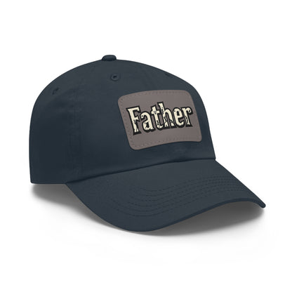 Father Leather Patch Dad Hat - Casual Cap for Dads
