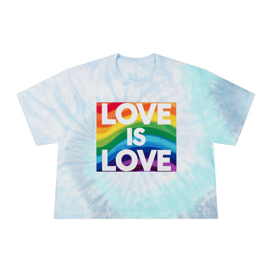 Pride corp tee Rainbow Love Tie-Dye Crop Tee for Women
