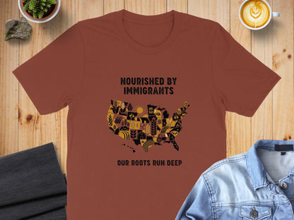 Nourished by Immigrants Our Roots Run Deep shirt