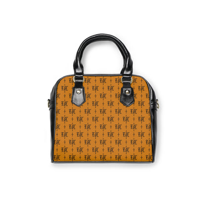 FDT Blue Purse Woke Anti Trump Liberal Purse |Monogram Grey Shoulder Handbag — Elegant Patterned Satchel Purse