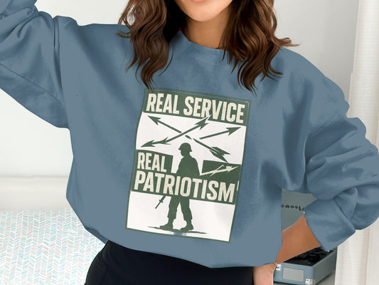 Real Service Real Patriotism Graphic Sweatshirt product
