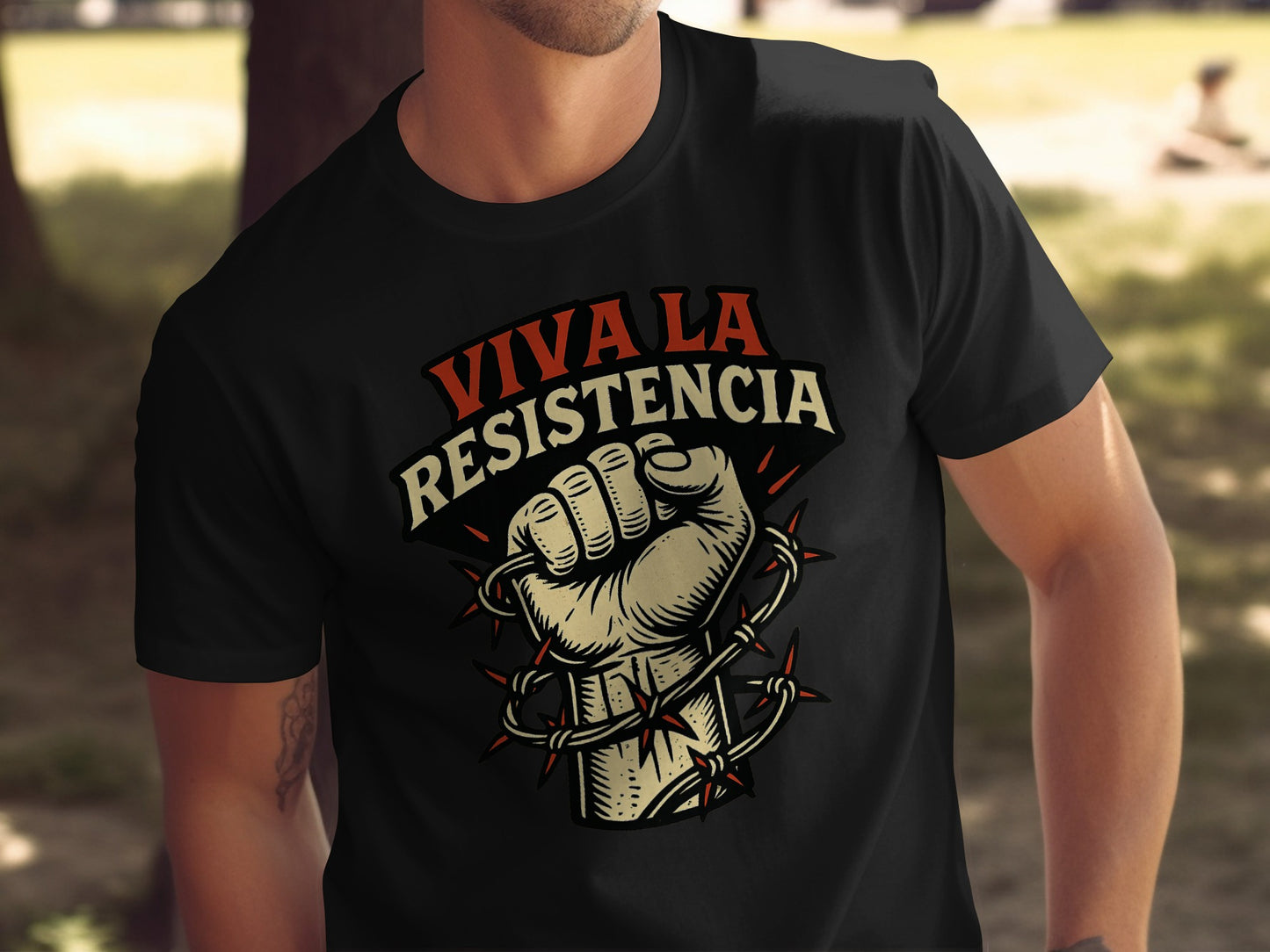 Viva La Resistencia Fist Graphic Design T-Shirt product type