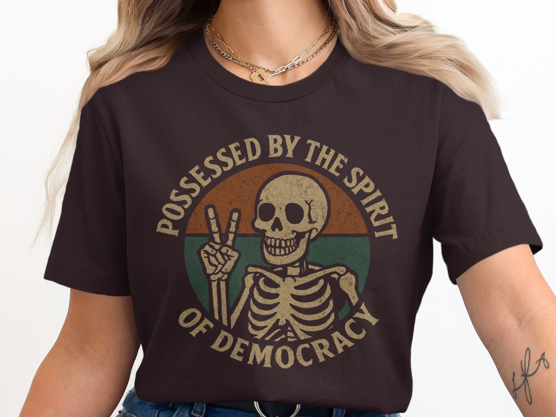 Possessed by the Spirit of Democracy Graphic Tee Shirt