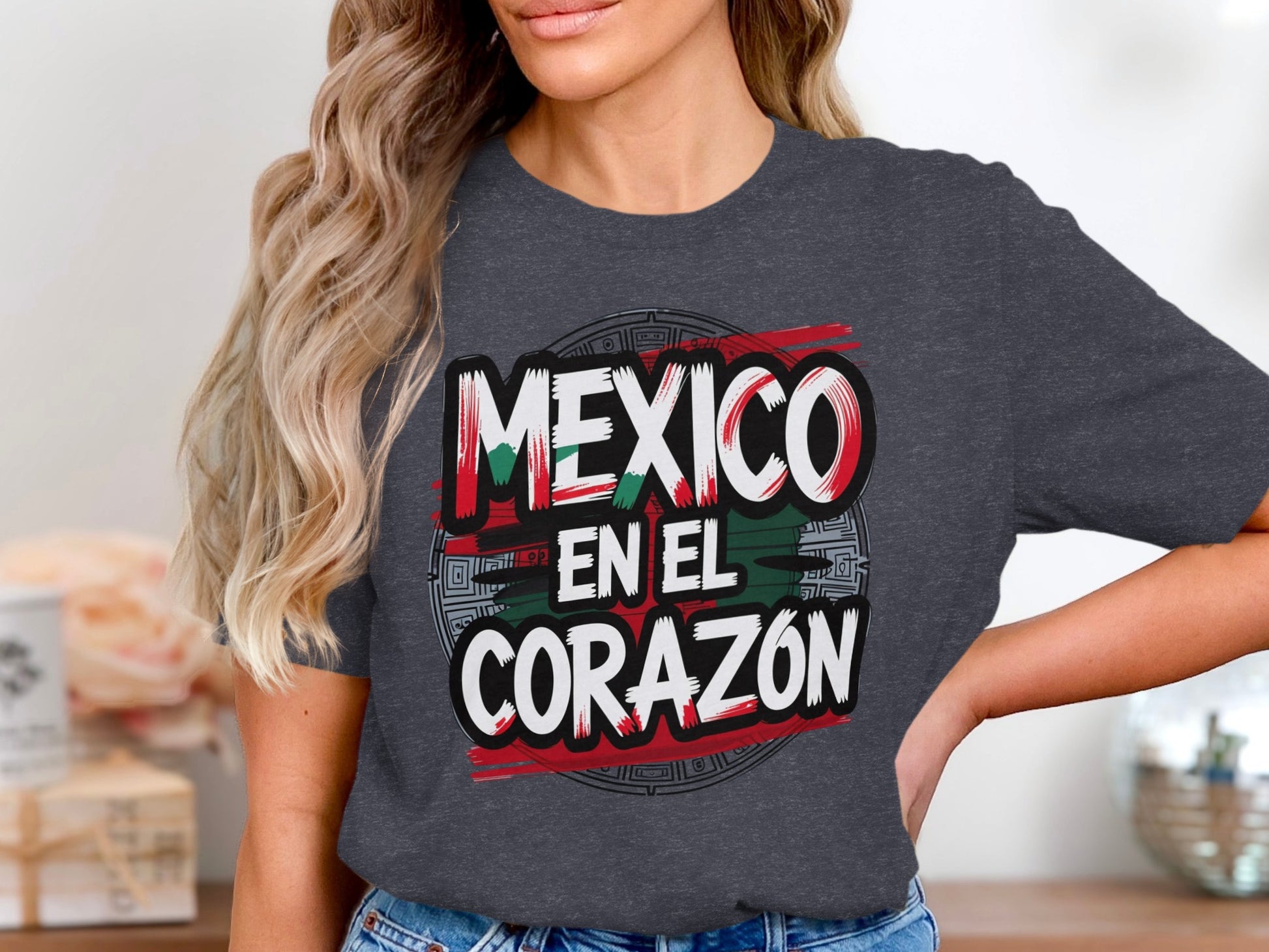 Mexico en el Corazon Graphic Tee Shirt product