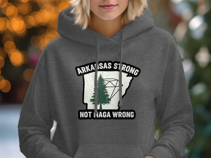 Arkansas Strong Not Maga Wrong Hoodie product