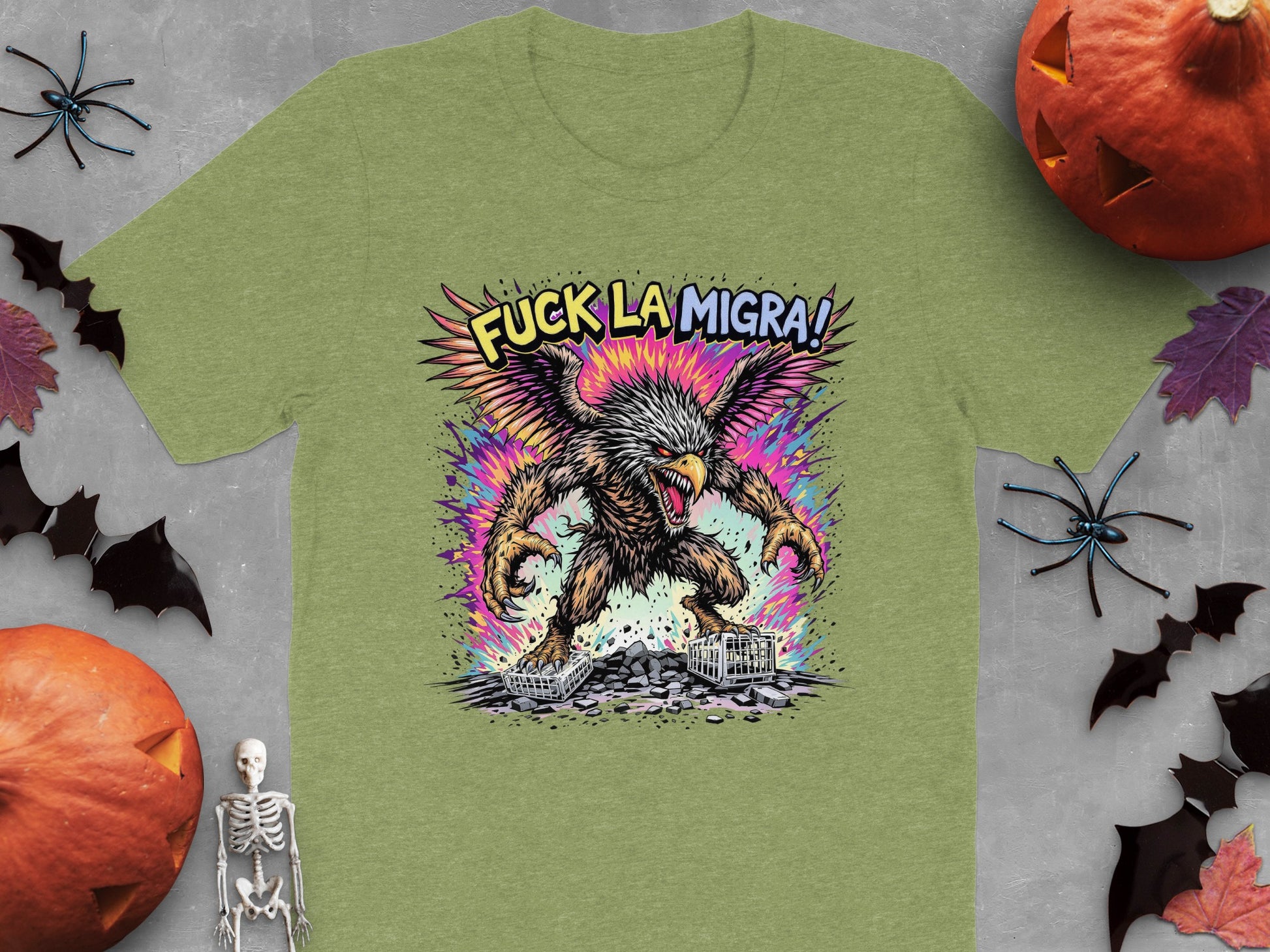 F*ck La Migra Colorful Graphic Tee shirt product